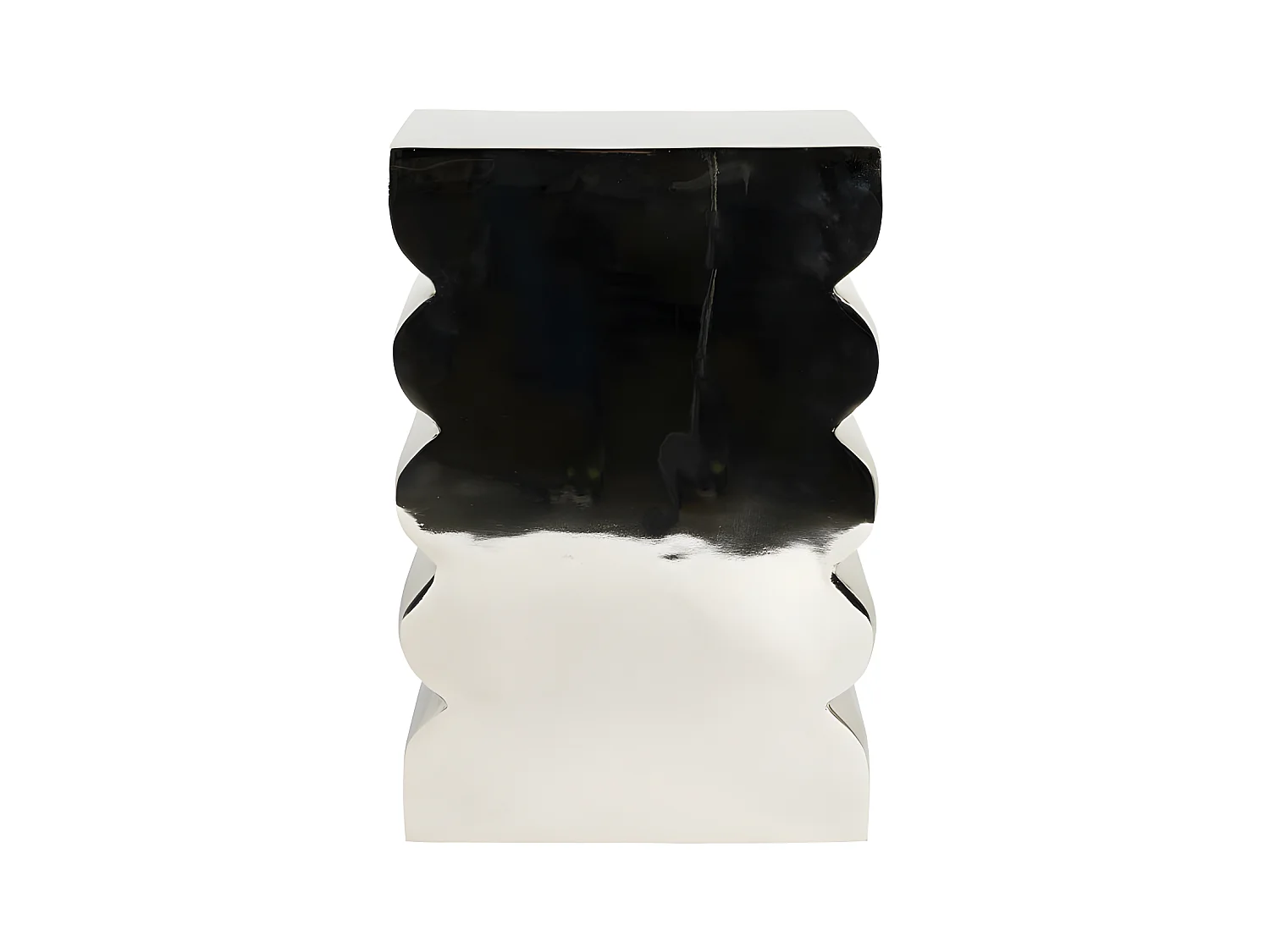 Curves - Table d'appoint en métal 30x21cm - Chrome