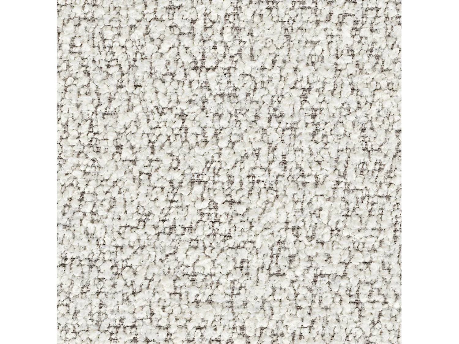 Joa - Lot de 2 fauteuils de table en tissu bouclette et métal - Beige