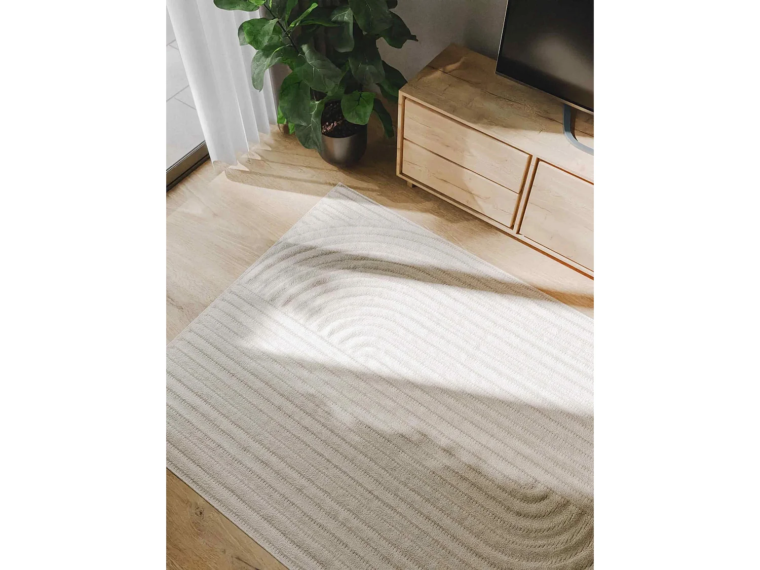 Tapis Leo Crème 240x340 cm