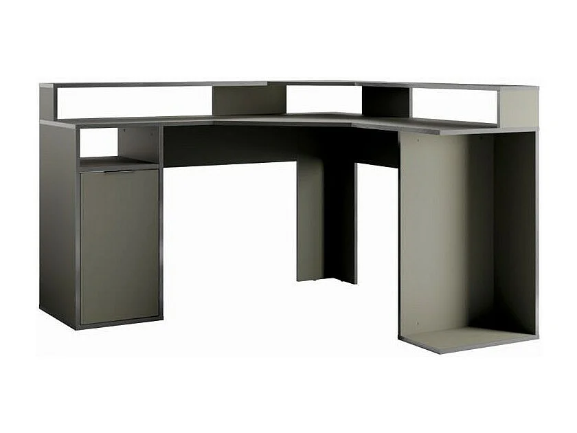 Hoekbureau 1 Deur GRAPHIX - 139 cm - Grafietgrijs - Collectie GRAPHIX