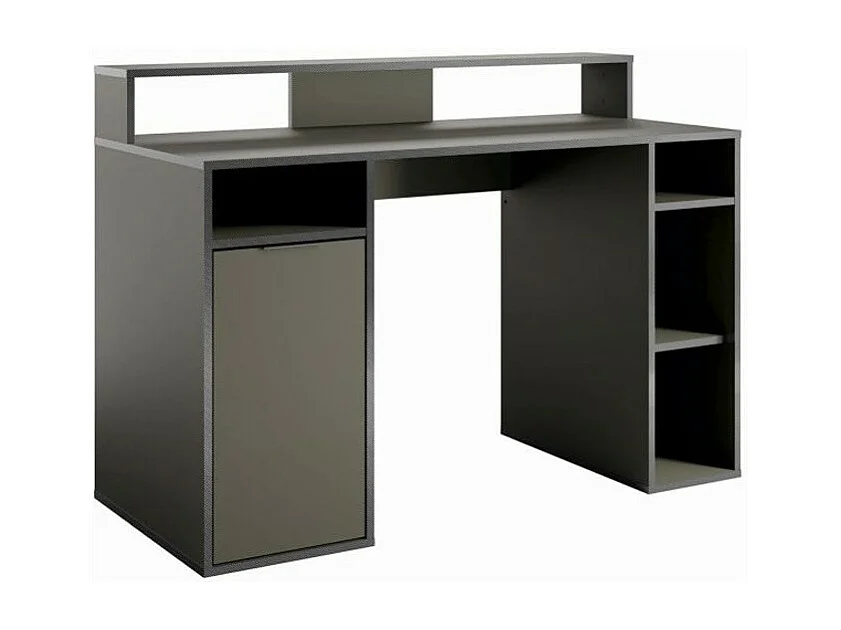 Schreibtisch 1 Tür GRAPHIX - 125 cm - Graphitgrau - Kollektion GRAPHIX