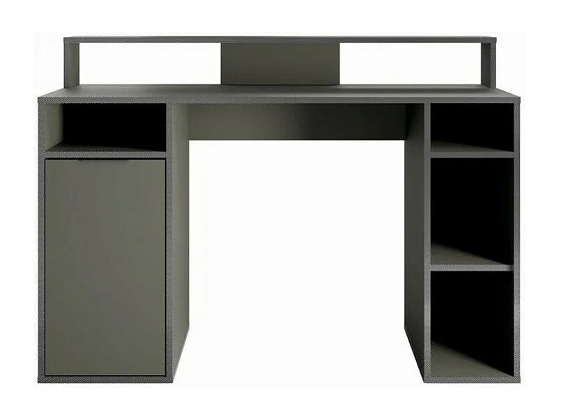 Schreibtisch 1 Tür GRAPHIX - 125 cm - Graphitgrau - Kollektion GRAPHIX