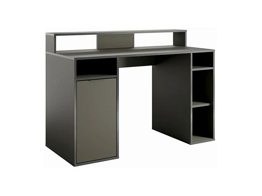 Bureau 1 Porte GRAPHIX - 125 cm - Graphite Gris - Collection GRAPHIX