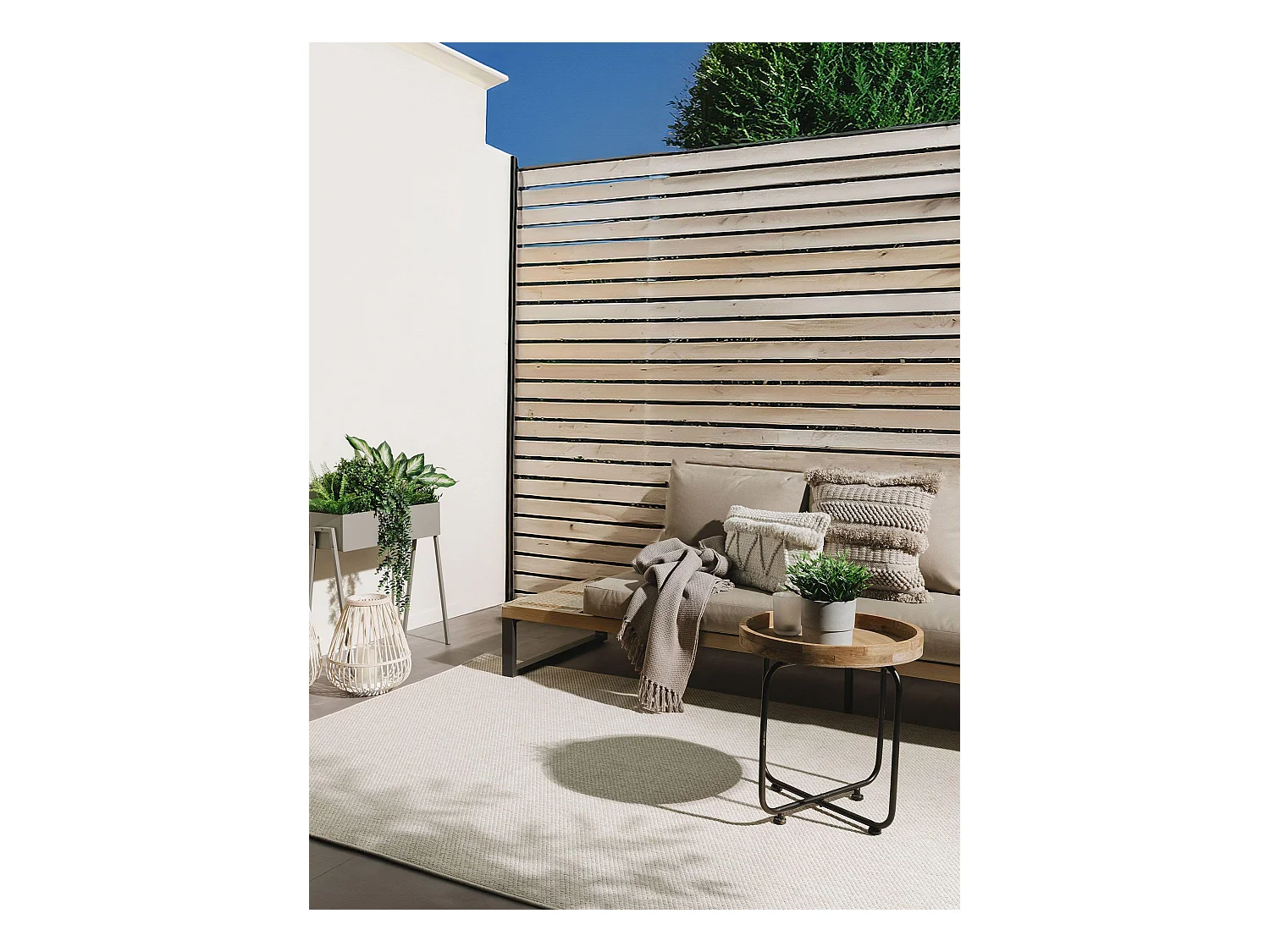 Tapis d'extérieur & intérieur Iowa Crème 300x400 cm