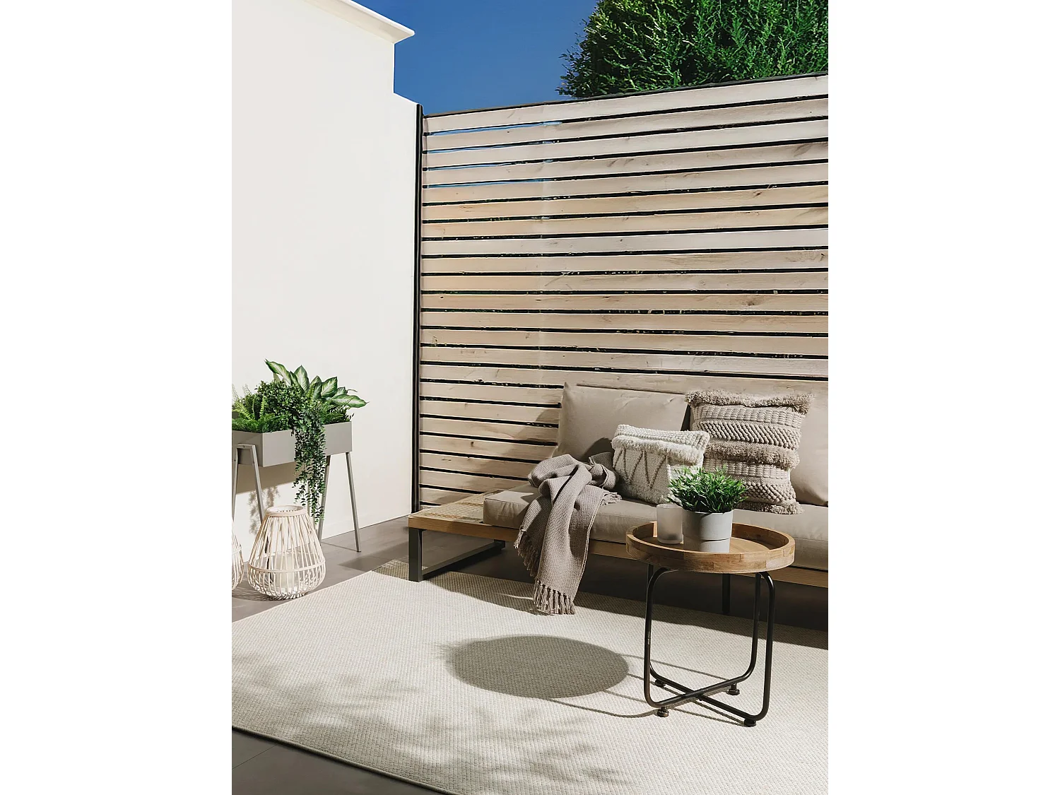 Tapis d'extérieur & intérieur Iowa Crème 300x400 cm