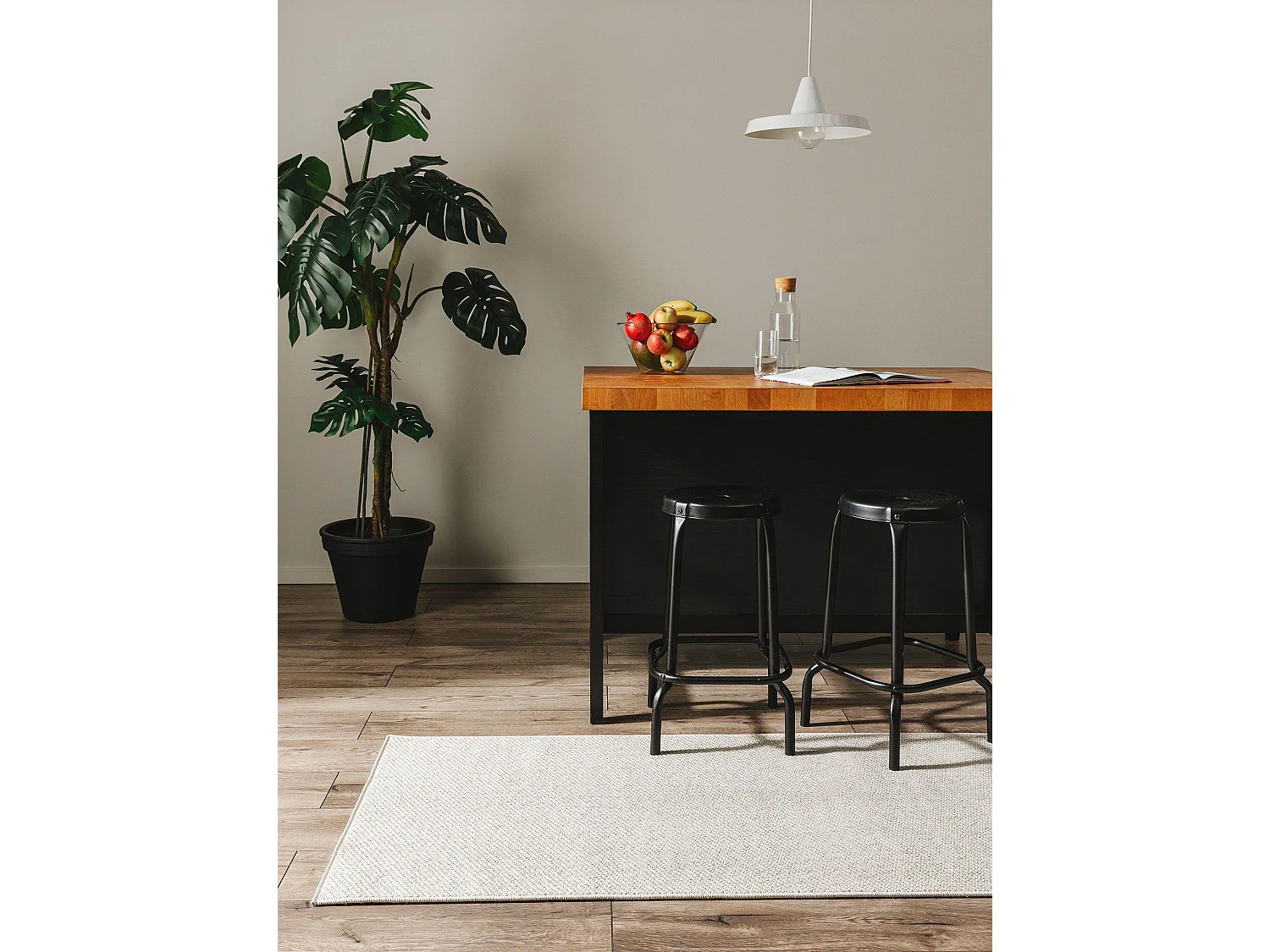 Tapis d'extérieur & intérieur Iowa Crème 80x300 cm