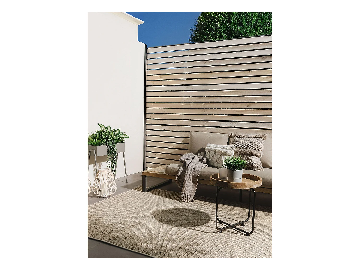 Tapis d'extérieur & intérieur Iowa Taupe 160x230 cm