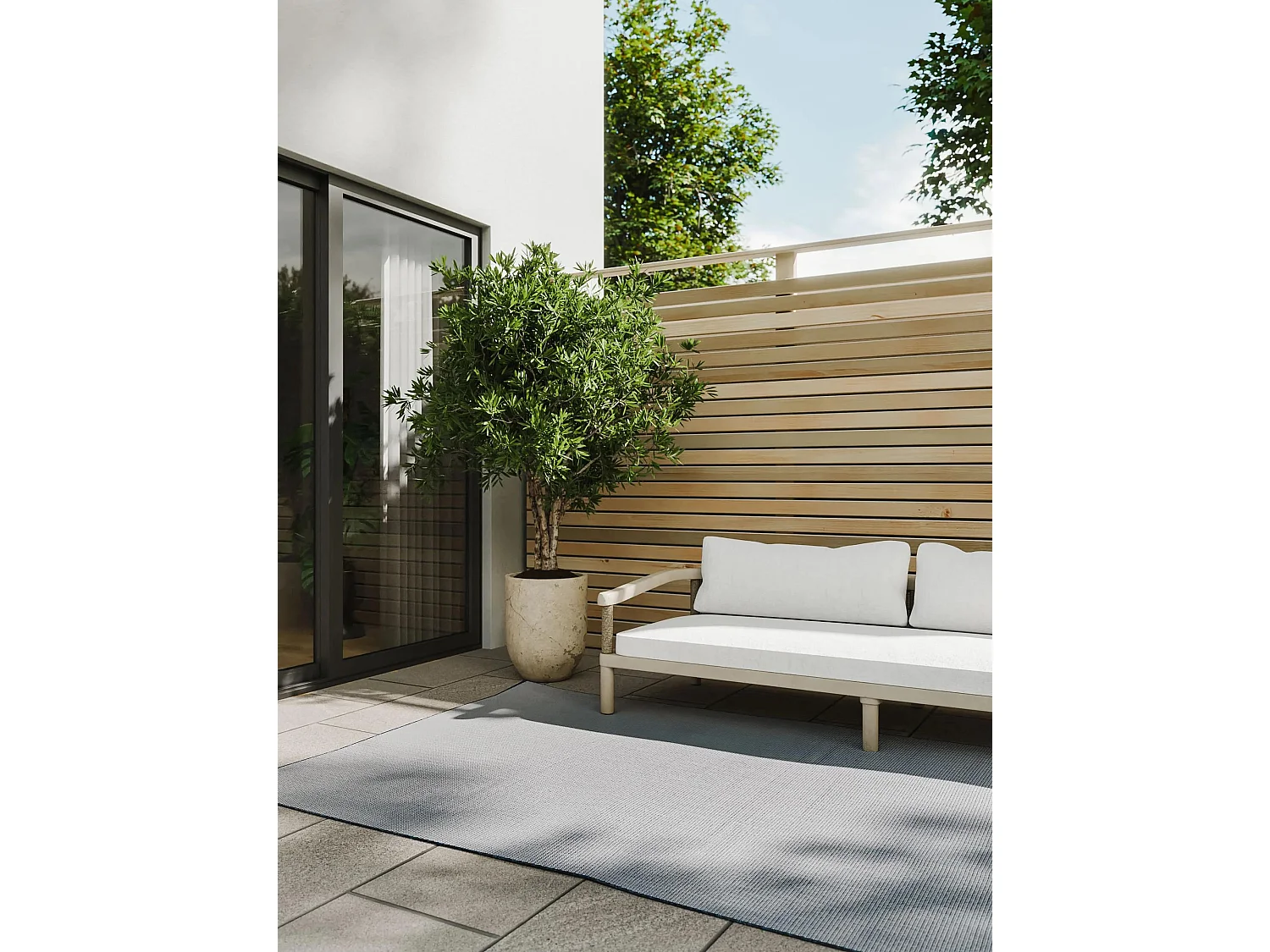 Tapis d'extérieur & intérieur Lou Bleu 240x350 cm