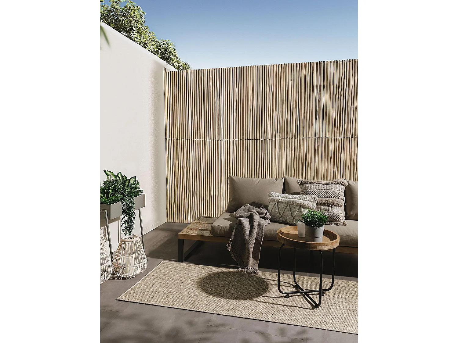 Tapis d'extérieur & intérieur Iowa Taupe 80x250 cm