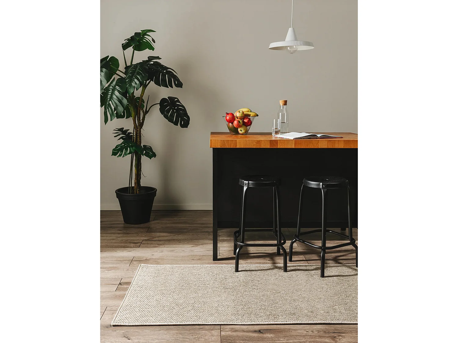 Tapis d'extérieur & intérieur Iowa Taupe 80x250 cm