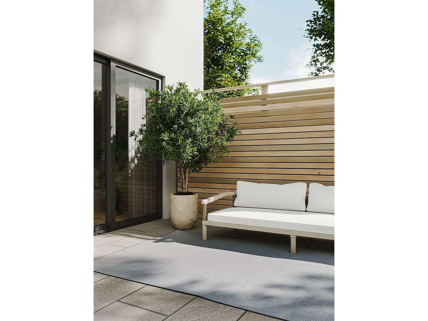 Tapis d'extérieur & intérieur Lou Bleu 160x230 cm