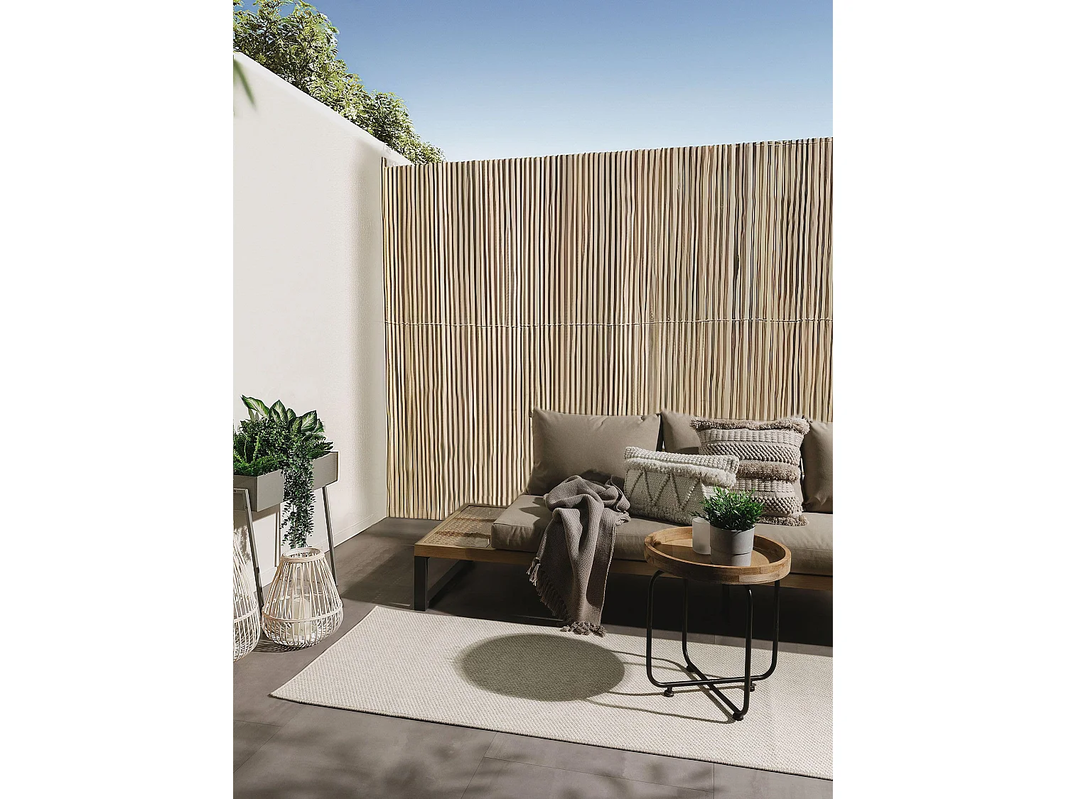 Tapis d'extérieur & intérieur Iowa Crème 80x250 cm