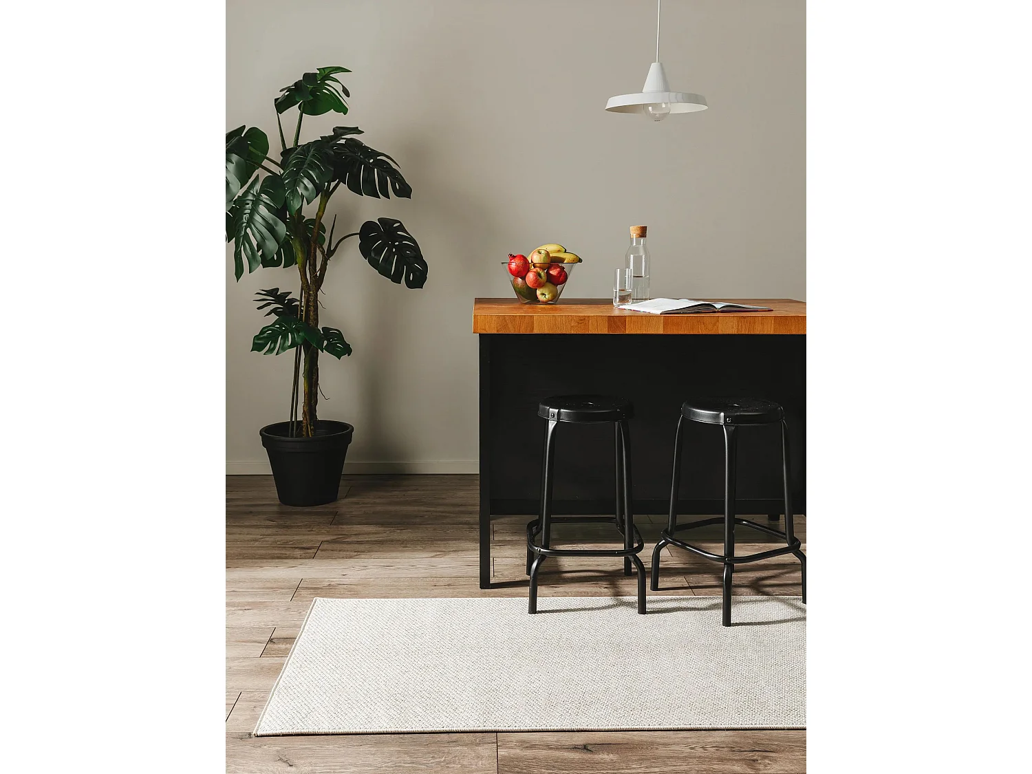 Tapis d'extérieur & intérieur Iowa Crème 80x250 cm