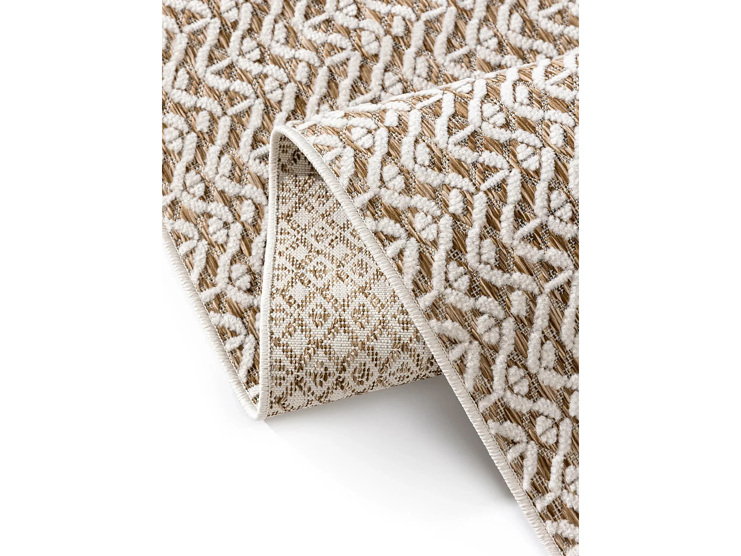 Tapis d'extérieur & intérieur Kaleo Crème/Beige 140x200 cm