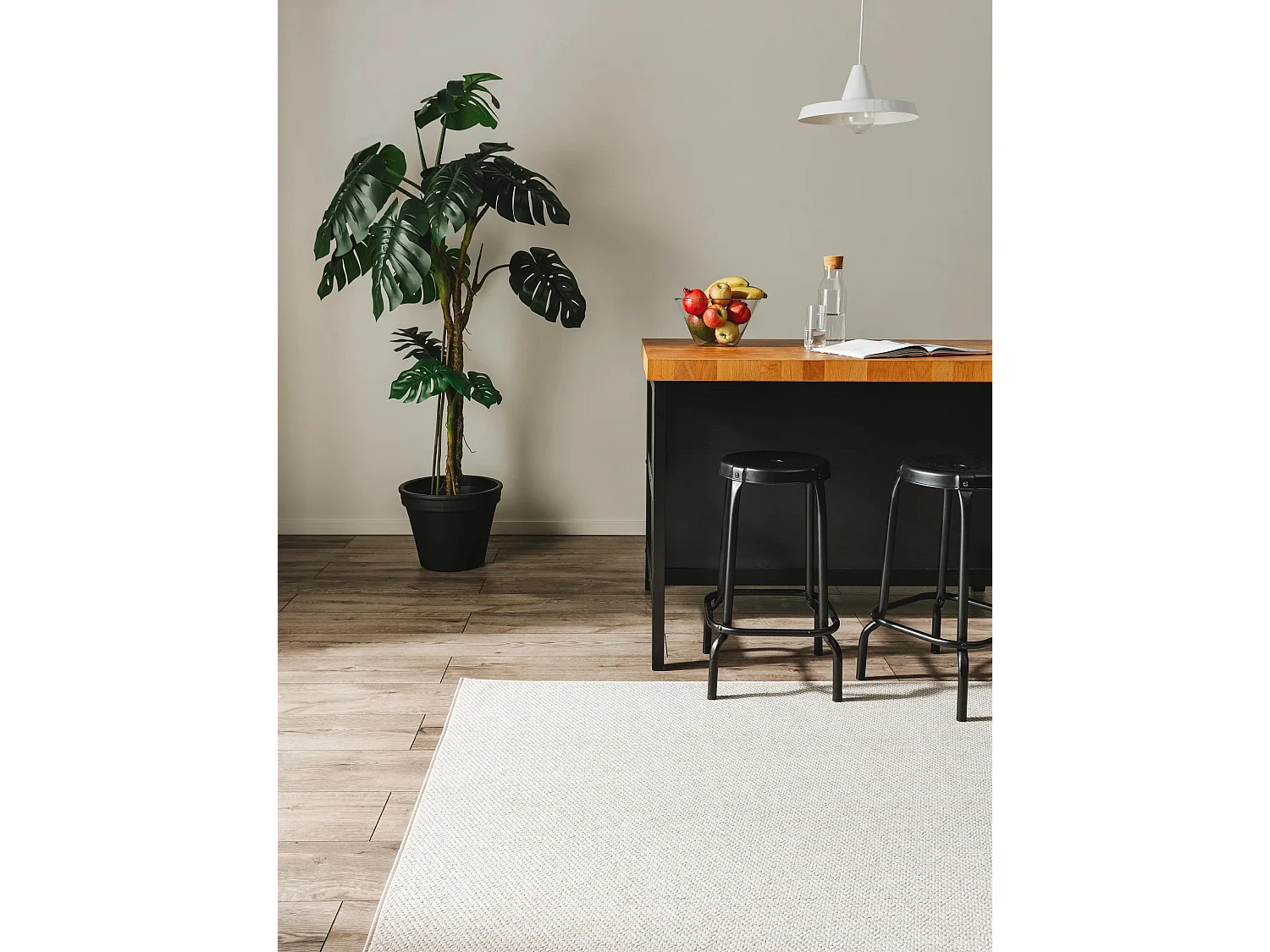 Tapis d'extérieur & intérieur Iowa Crème 80x150 cm