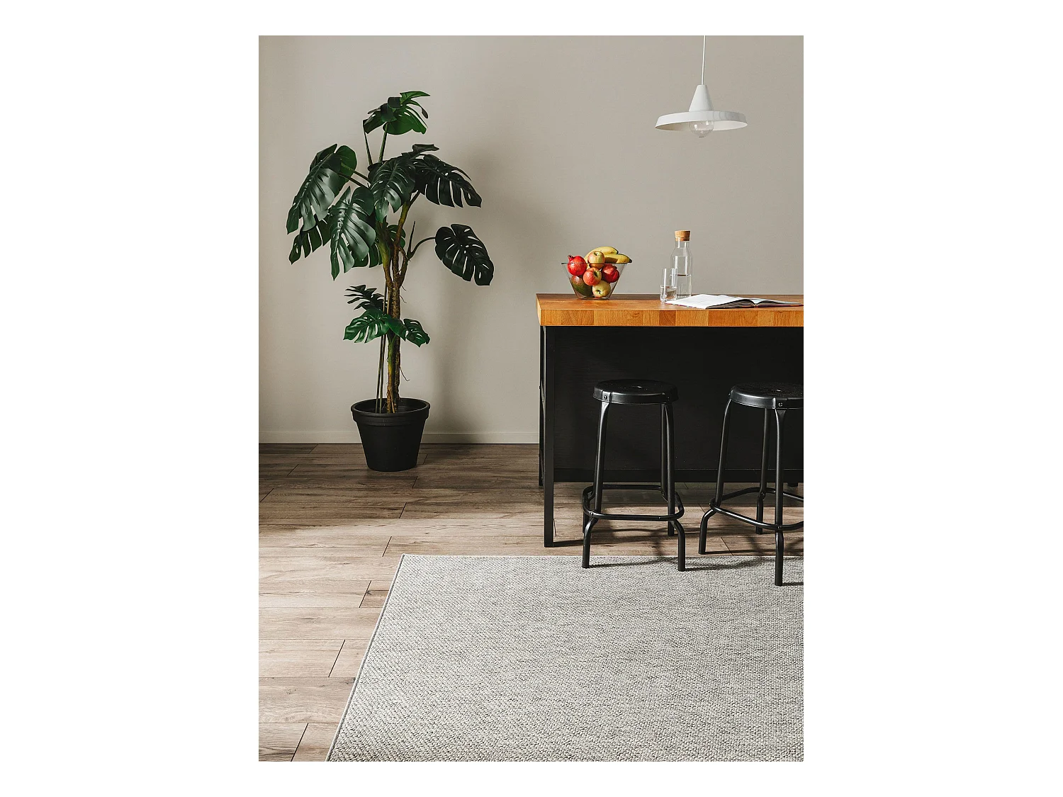 Tapis d'extérieur & intérieur Iowa Gris clair 200x300 cm
