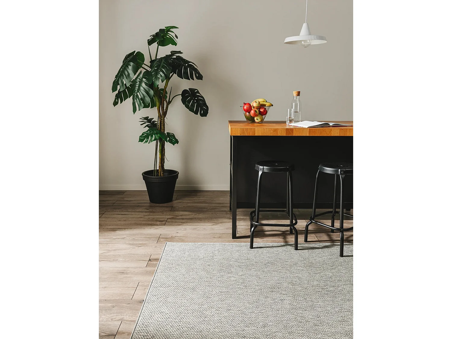 Tapis d'extérieur & intérieur Iowa Gris clair 200x300 cm
