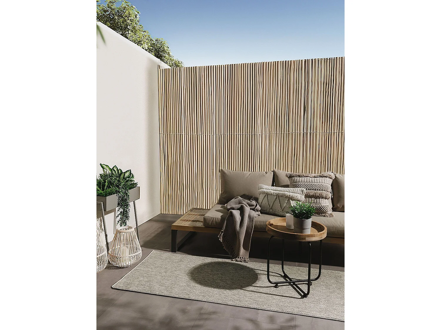 Tapis d'extérieur & intérieur Iowa Gris clair 80x300 cm