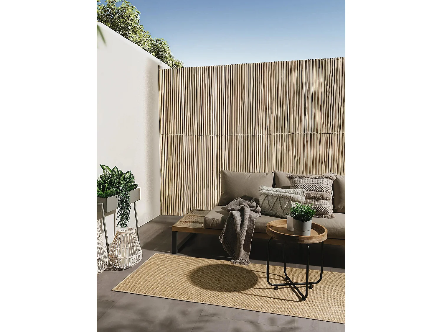 Tapis d'extérieur & intérieur Iowa Beige 80x250 cm