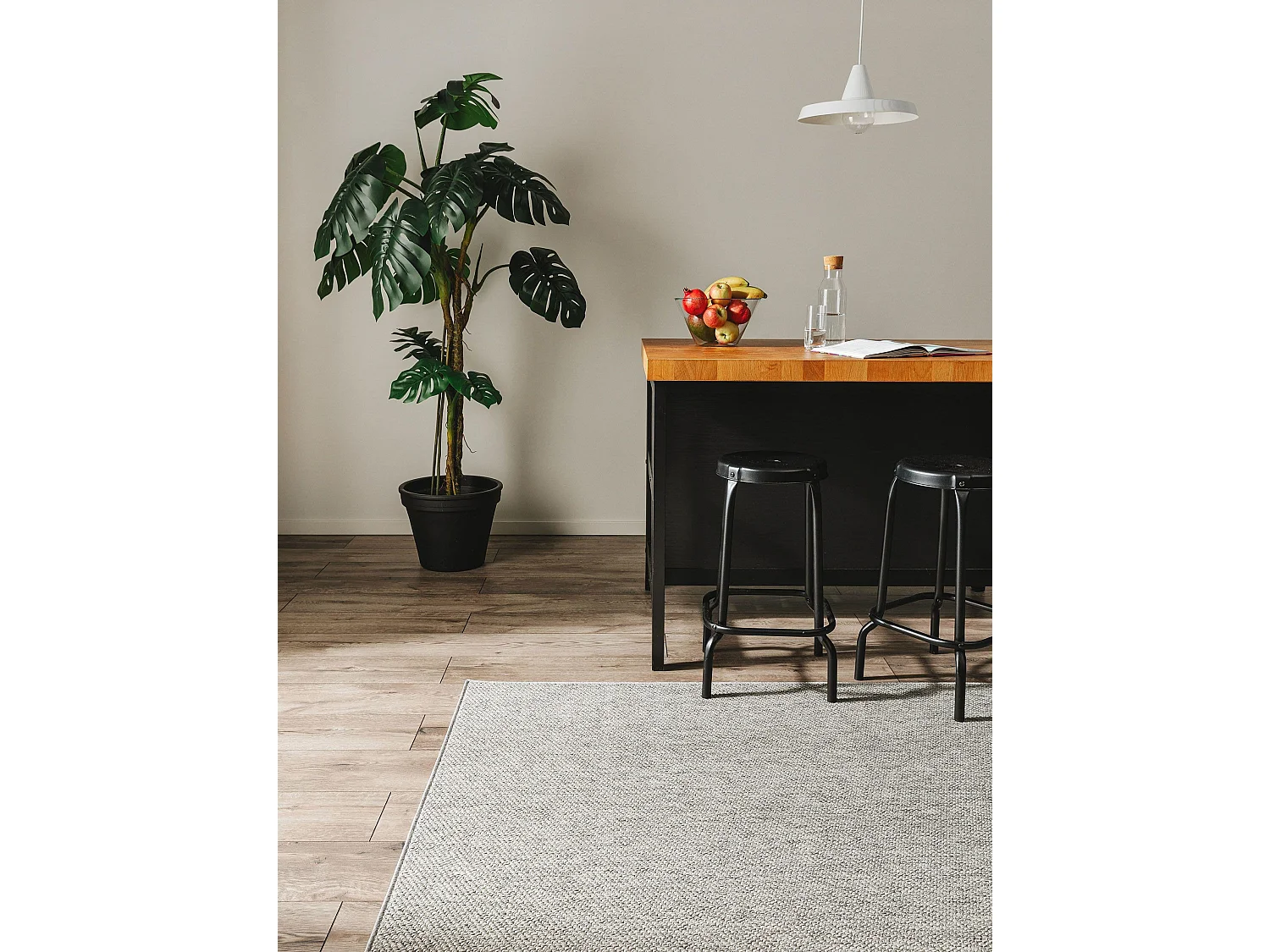 Tapis d'extérieur & intérieur Iowa Gris clair 80x150 cm