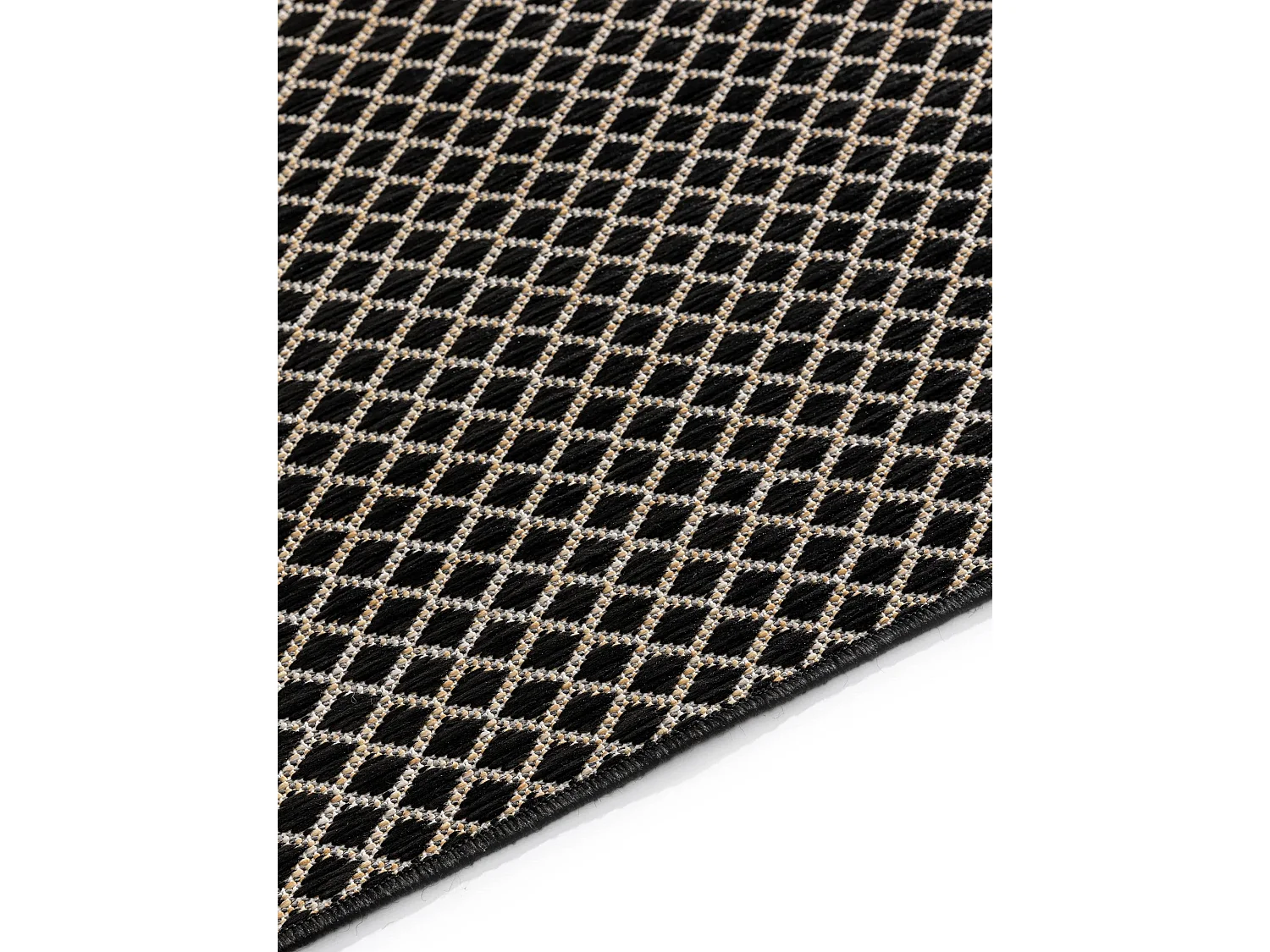 Tapis d'extérieur & intérieur Lou Noir 140x200 cm