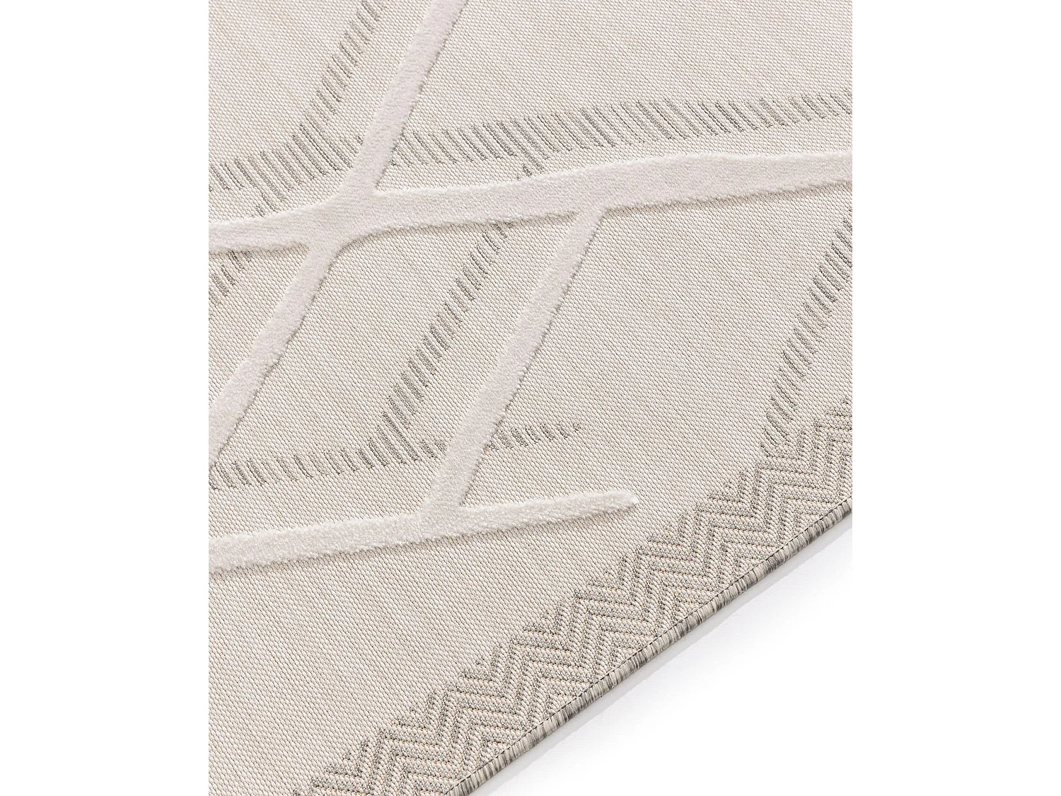 Tapis d'extérieur & intérieur Flora Crème 120x170 cm