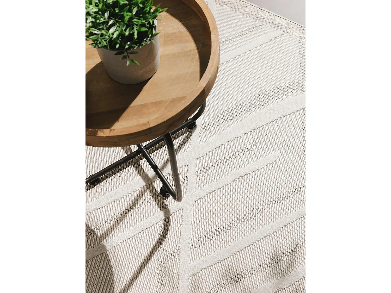 Tapis d'extérieur & intérieur Flora Crème 160x230 cm