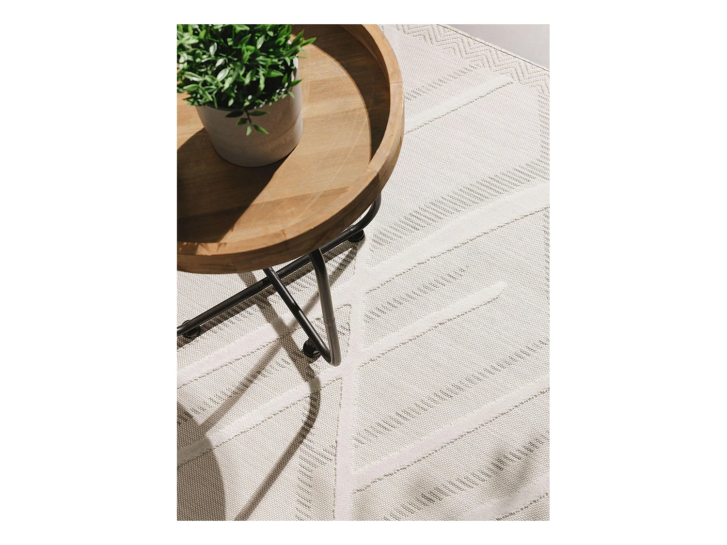 Tapis d'extérieur & intérieur Flora Crème 80x150 cm