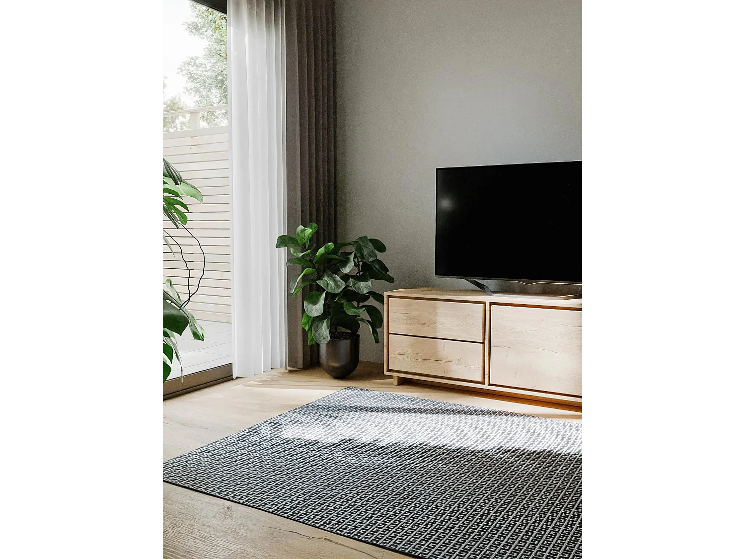 Tapis d'extérieur & intérieur Lou Bleu 140x200 cm