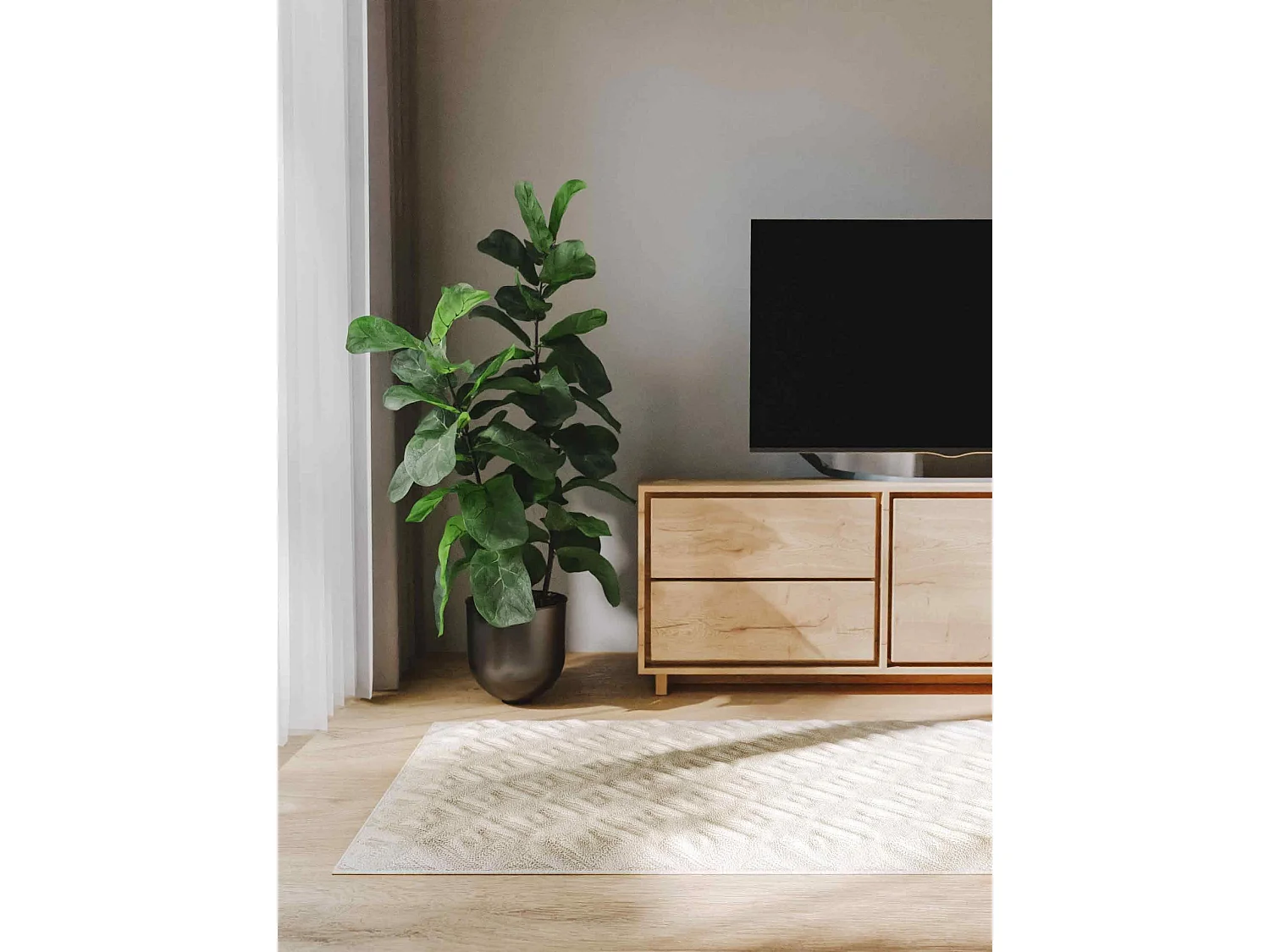 Tapis Leo Crème 80x250 cm