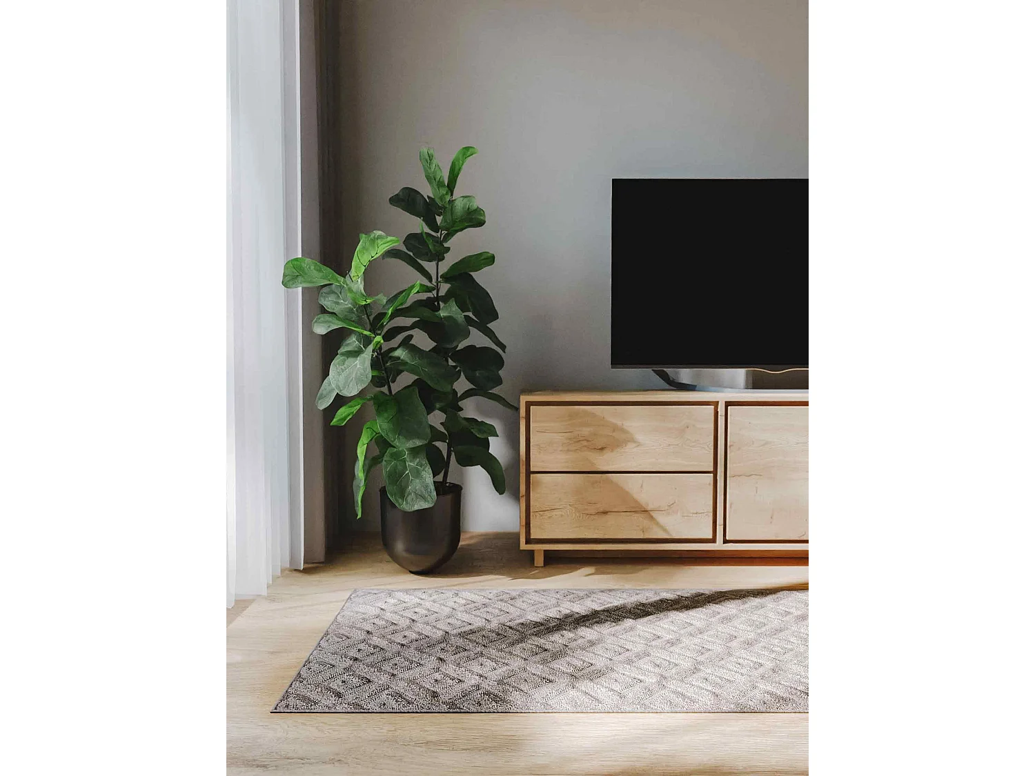 Tapis Leo Gris clair 70x200 cm