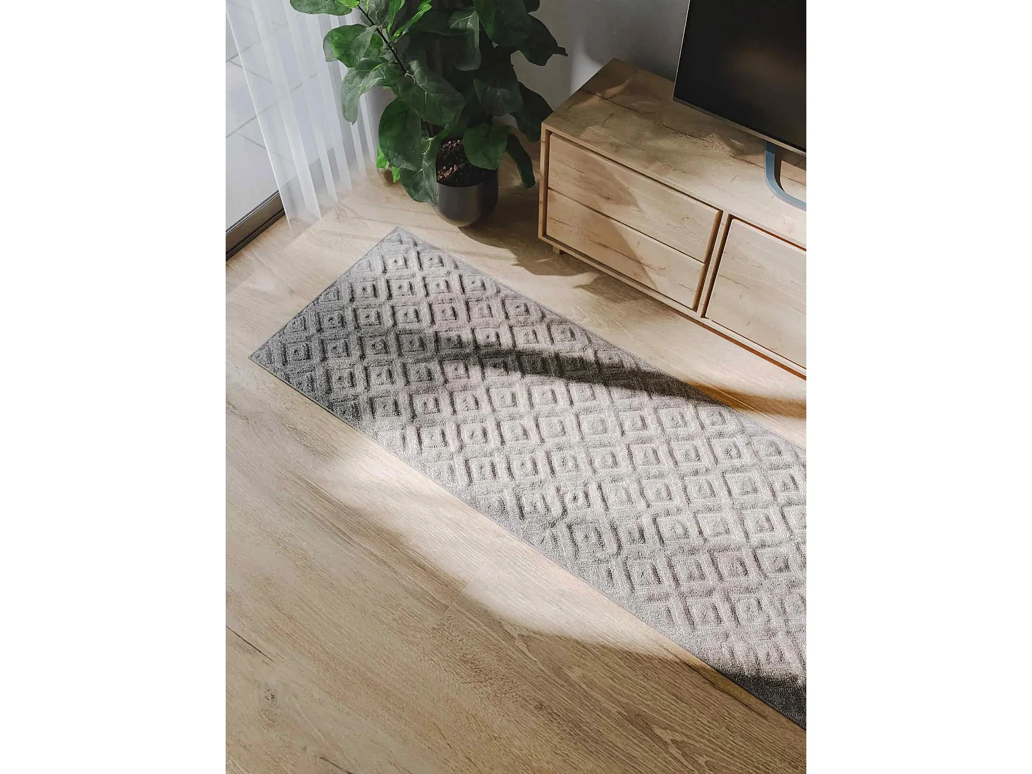 Tapis Leo Gris clair 70x200 cm
