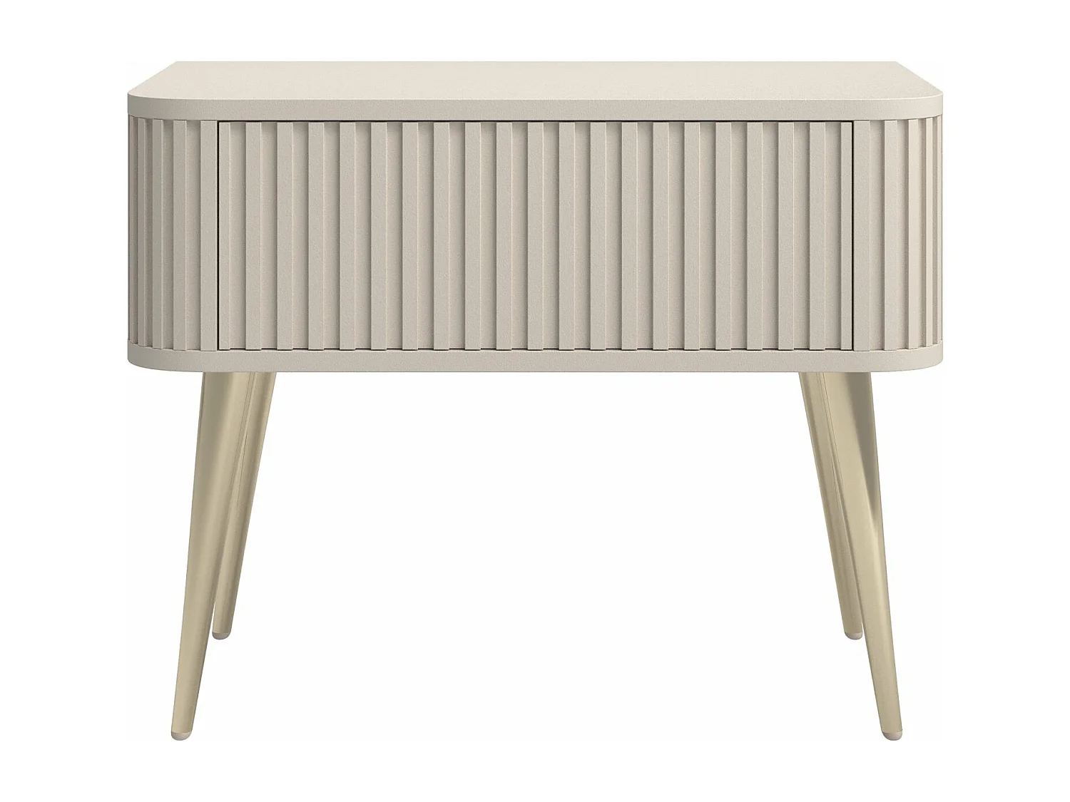 Nachttisch mit Schublade - Greige - 63 cm - OVARLO