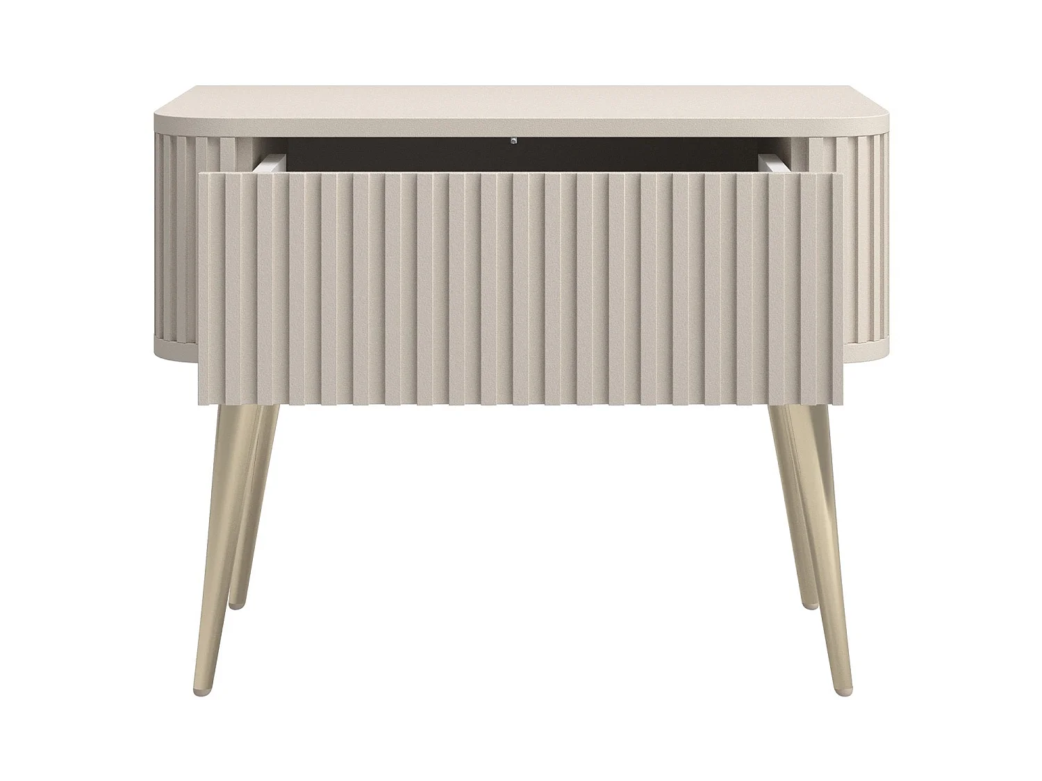 Table de chevet - avec tiroir - grège - OVARLO