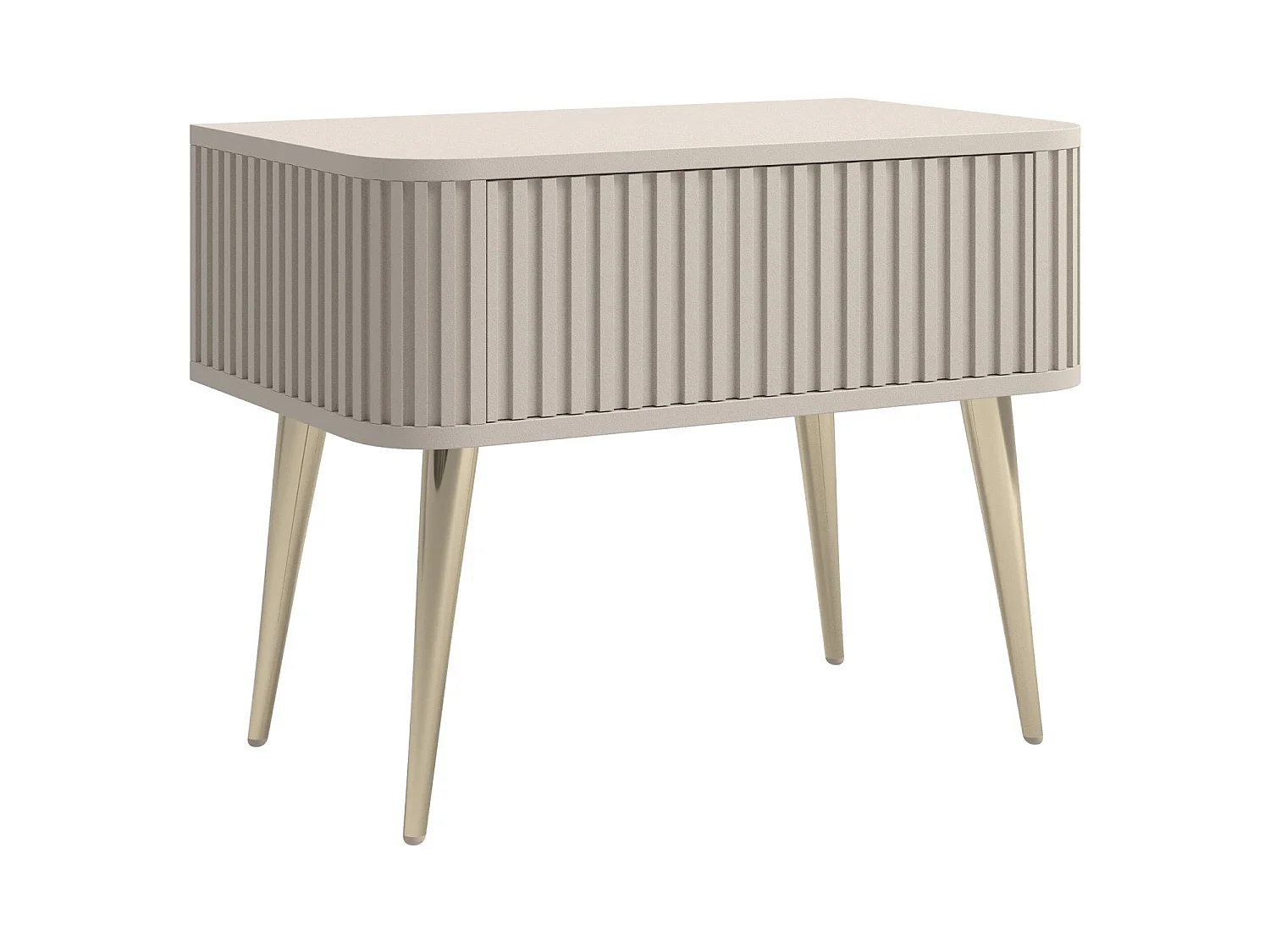 Table de chevet - avec tiroir - grège - OVARLO