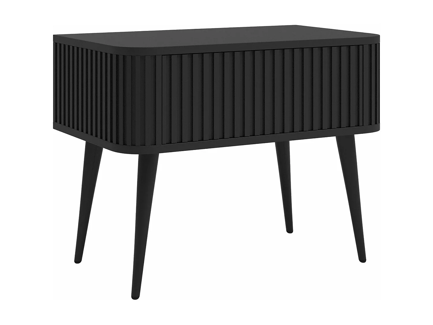 Table de chevet - avec tiroir - noir - OVARLO