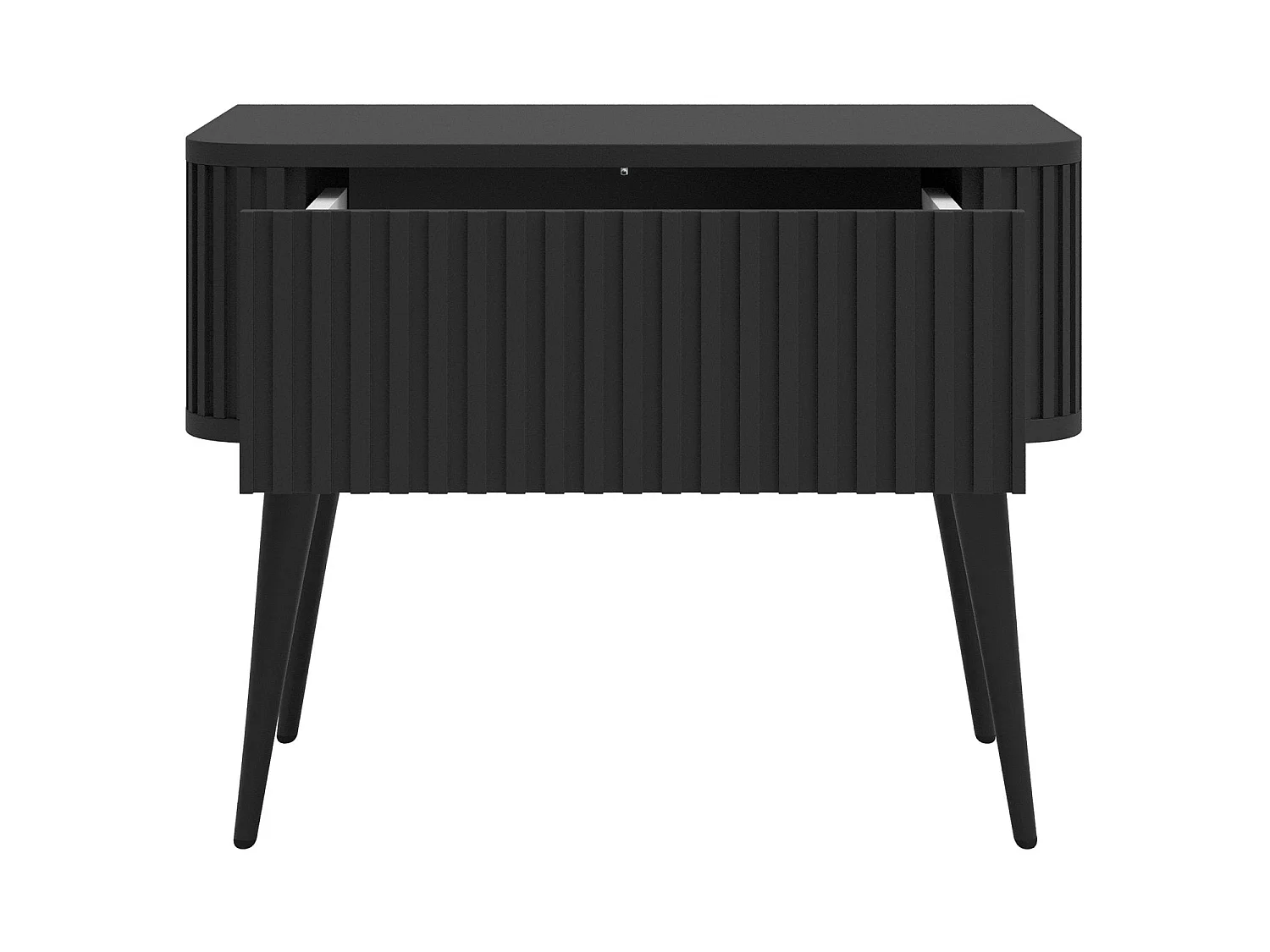 Table de chevet - avec tiroir - noir - OVARLO