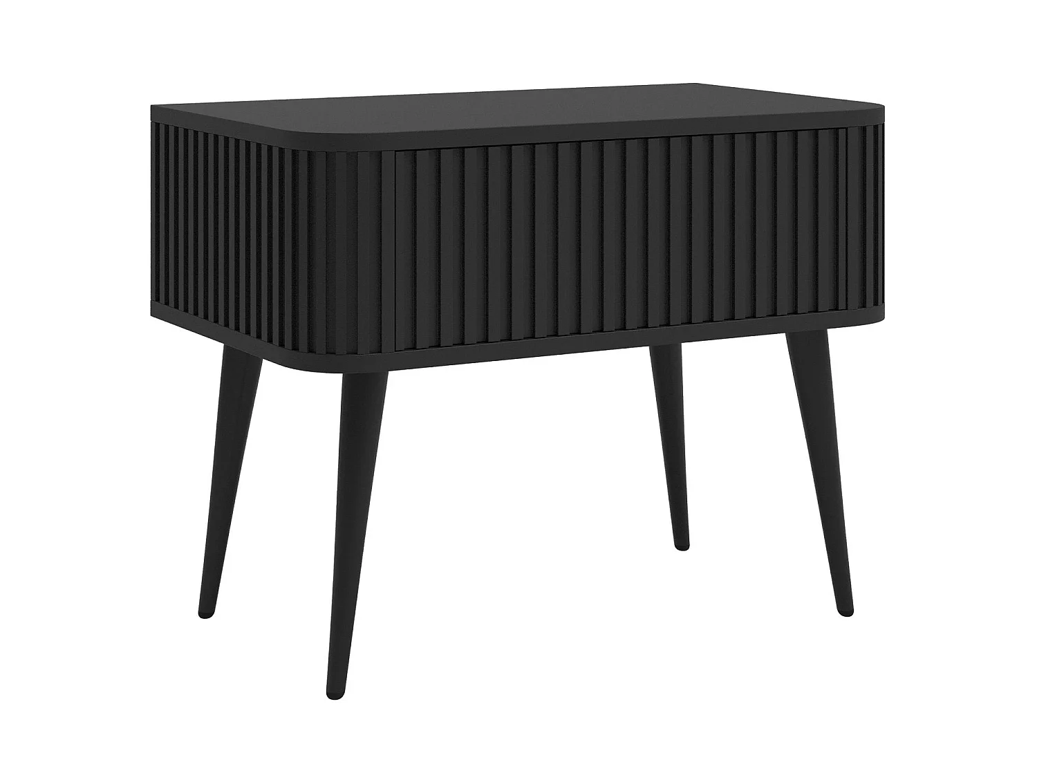 Table de chevet - avec tiroir - noir - OVARLO