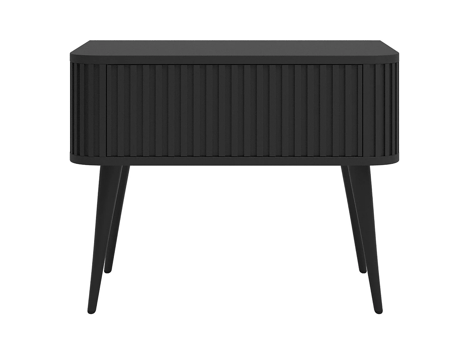 Table de chevet - avec tiroir - noir - OVARLO
