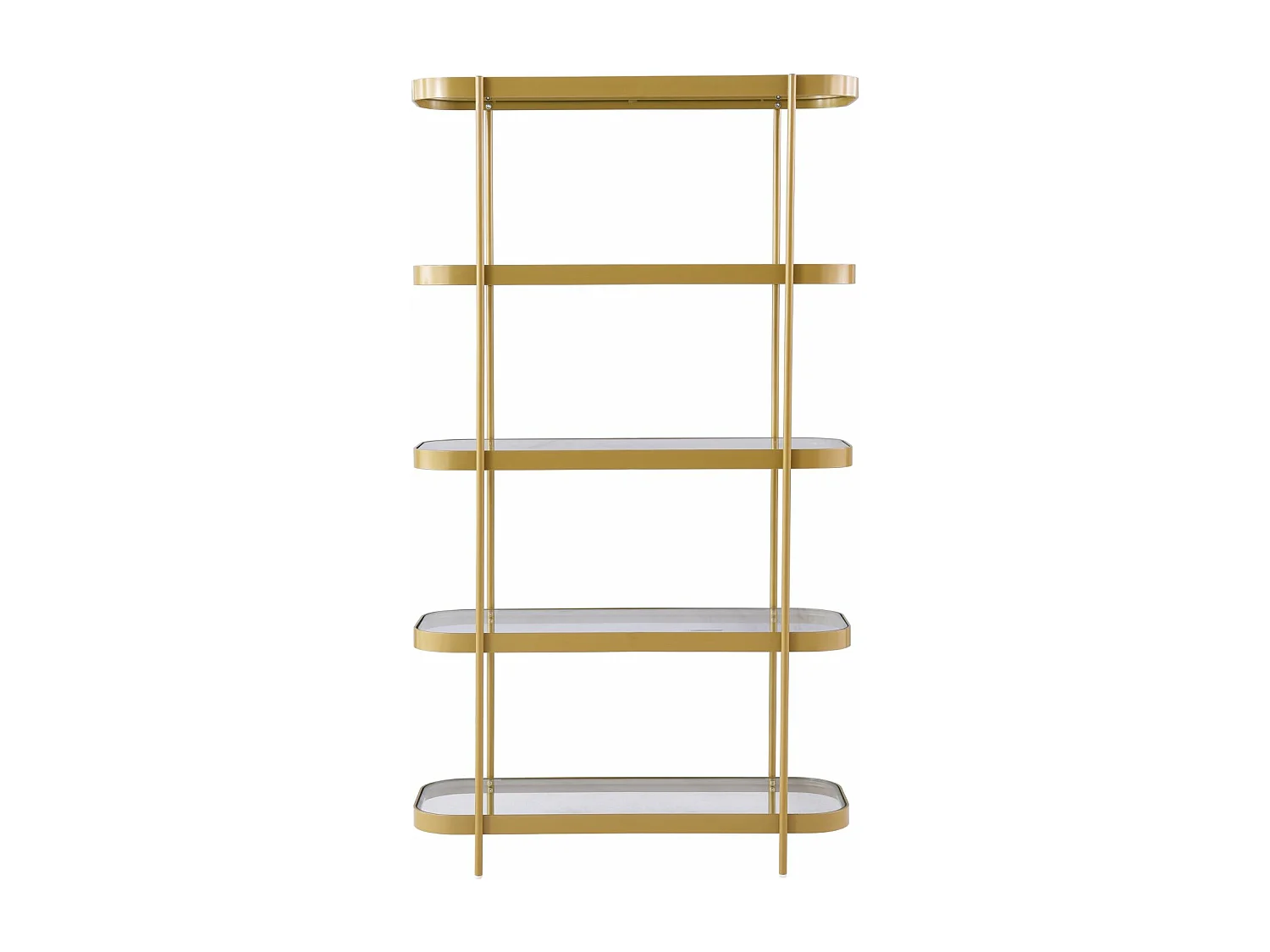 Étagère en verre - 5 niveaux - couleur doré - DISAVILL
