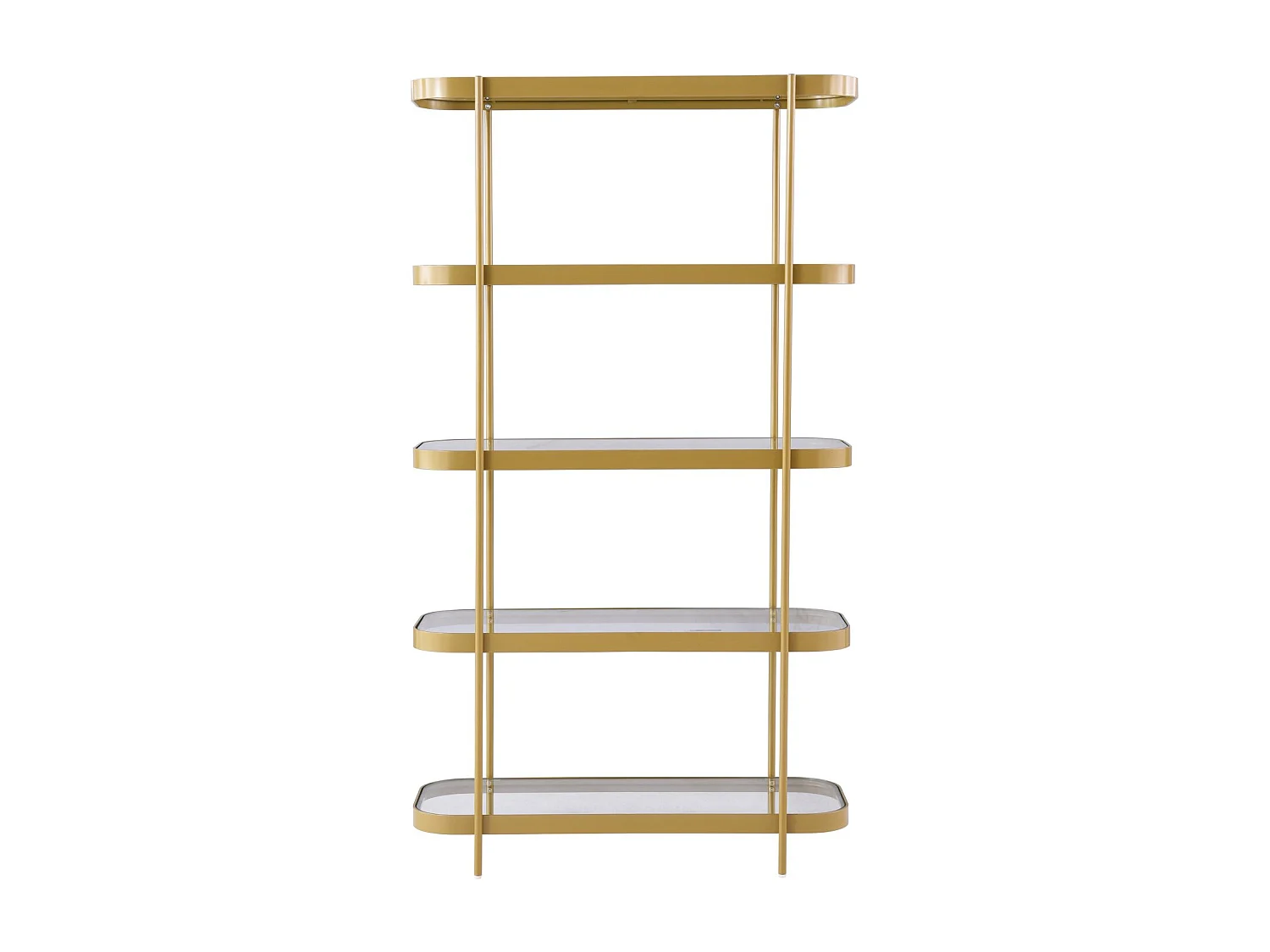 Étagère en verre - 5 niveaux - couleur doré - DISAVILL