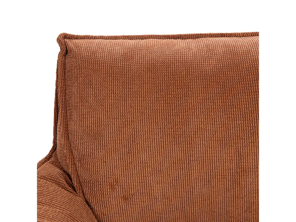 Fauteuil en tissu orange Rosie