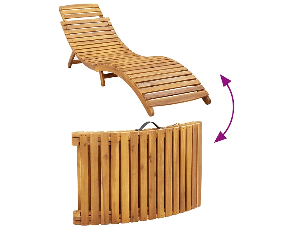 Lettini Prendisole con Cuscini 2 pz Beige Legno Massello Acacia