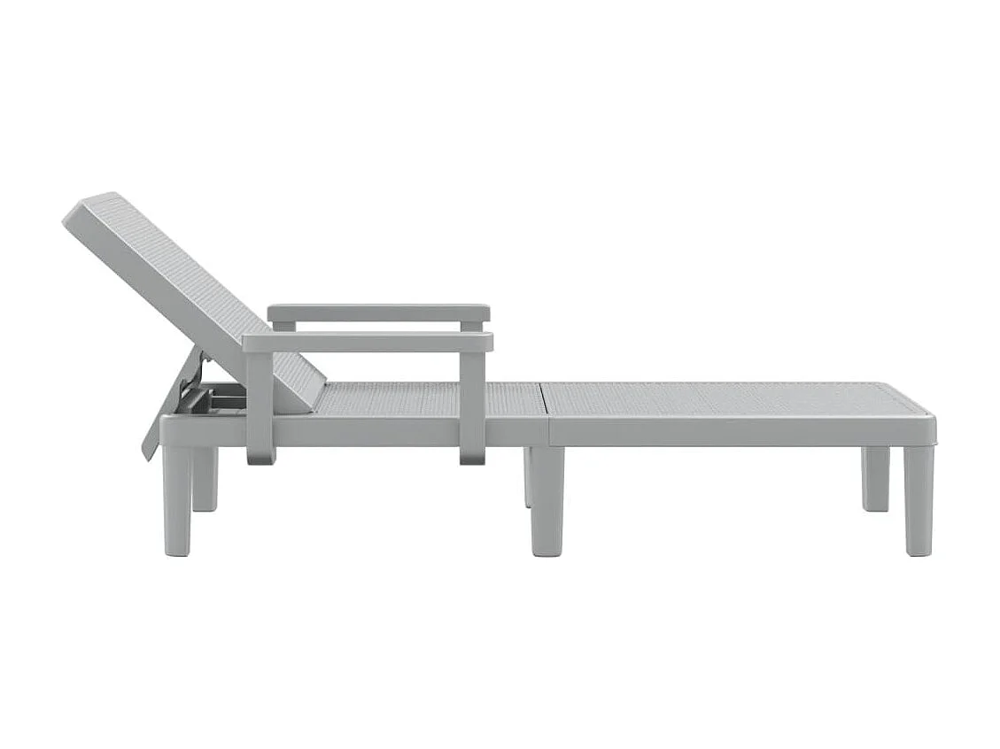 Ligbed in 4 standen verstelbaar 155,5x57x28 cm polypropeen