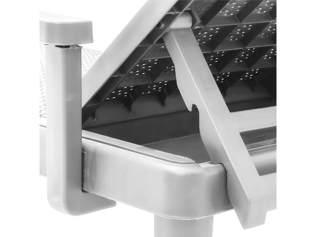 Ligbed in 4 standen verstelbaar 155,5x57x28 cm polypropeen