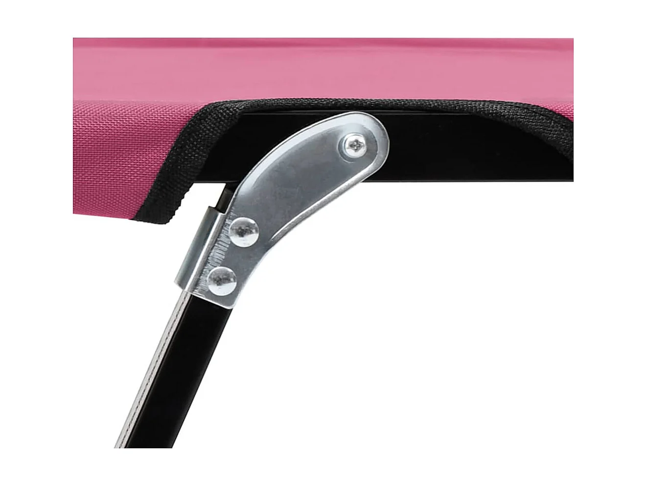 Ligbed 2-persoons inklapbaar staal roze