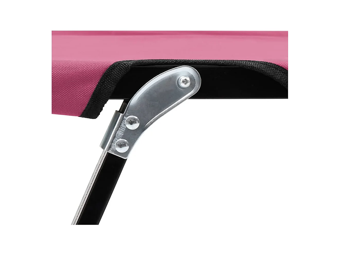 Doppelliege Klappbar Rosa Stahl