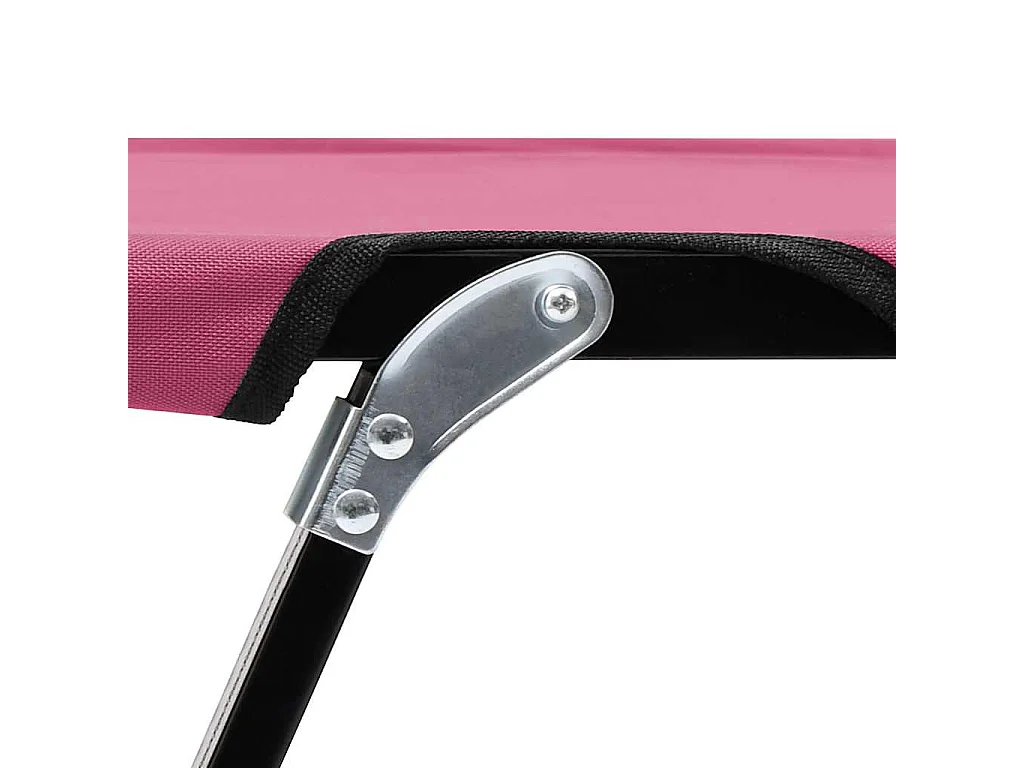 Lettino Prendisole Pieghevole Due Persone Rosa in Acciaio