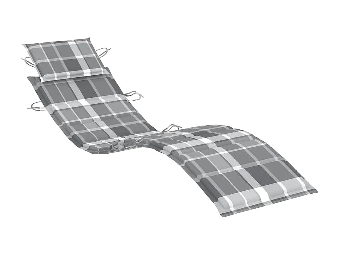 Sonnenliegen 2 Stk. mit Auflagen Massivholz Akazie