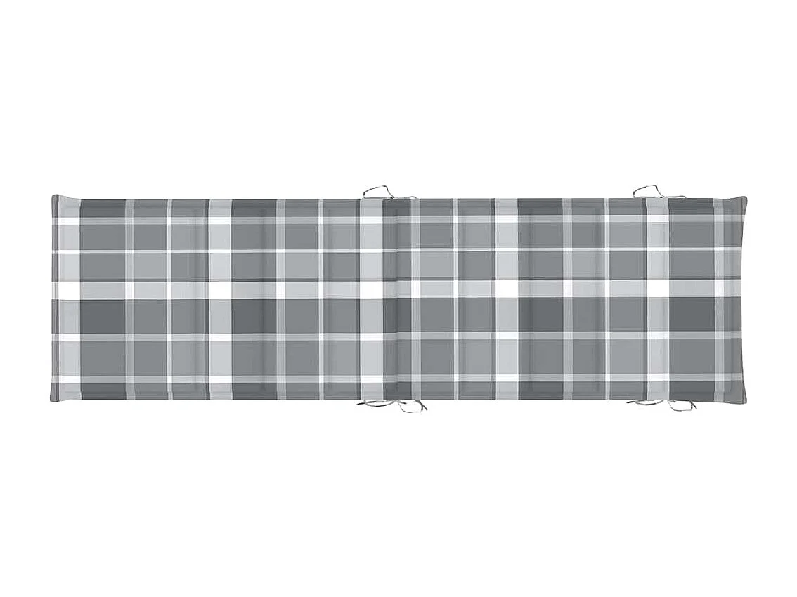 Sonnenliegen 2 Stk. mit Auflagen Massivholz Akazie